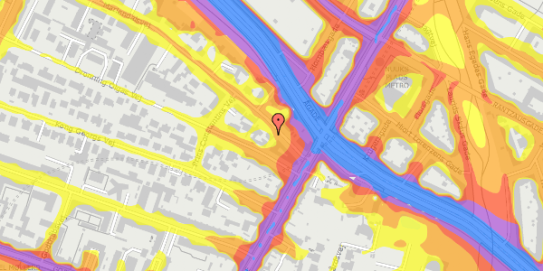 Trafikstøjkort på Mariendalsvej 3, 2000 Frederiksberg