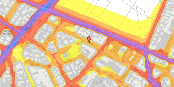 Trafikstøjkort på Åbenrå 5, 3. th, 1124 København K