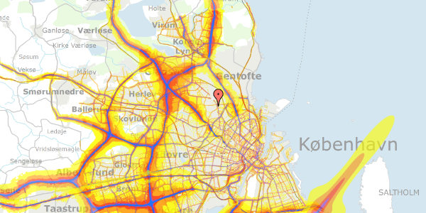 Trafikstøjkort på Moseskellet 46, 2400 København NV