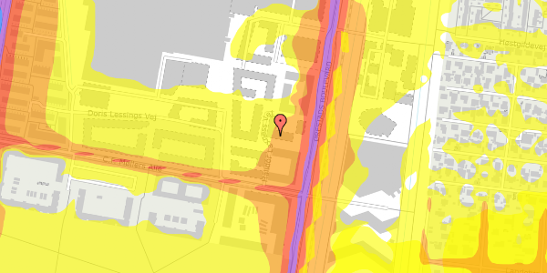 Trafikstøjkort på Halldór Laxness Vej 16, st. th, 2300 København S