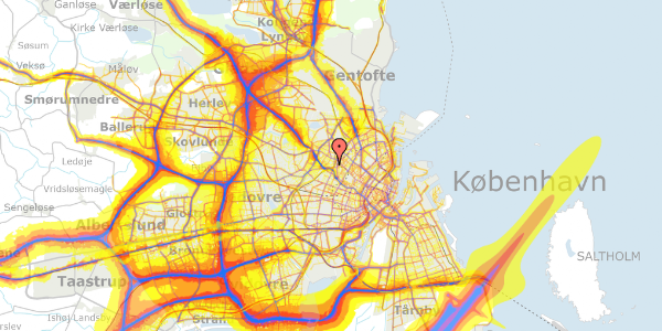 Trafikstøjkort på Glentevej 47, st. tv, 2400 København NV