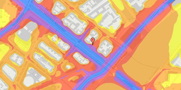 Trafikstøjkort på H.C. Andersens Boulevard 49, 2. tv, 1553 København V