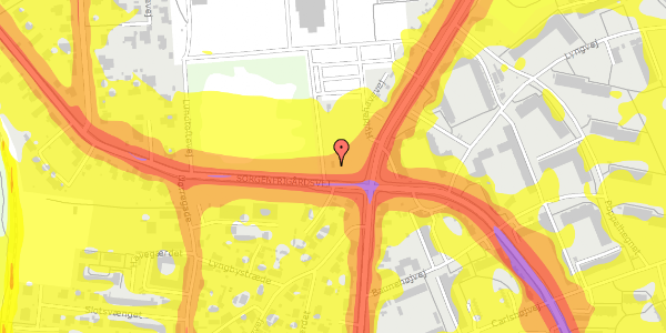 Trafikstøjkort på Sorgenfrigårdsvej 88, 2800 Kongens Lyngby