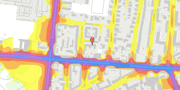 Trafikstøjkort på Asmussens Alle 2, 1808 Frederiksberg C