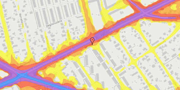 Trafikstøjkort på Bellahøjvej 141, 2720 Vanløse