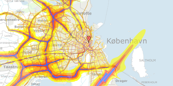 Trafikstøjkort på Tornebuskegade 3, 1131 København K