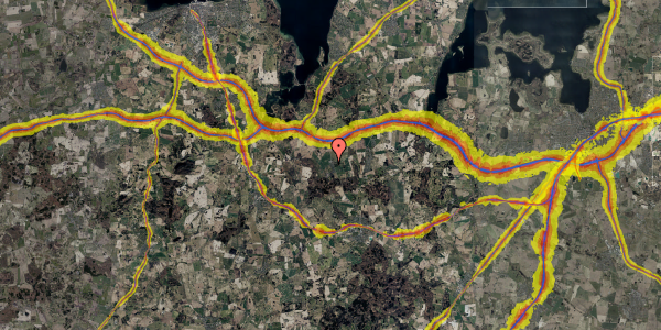 Trafikstøjkort på Liljevej 10, 4330 Hvalsø