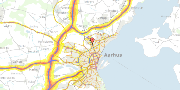 Trafikstøjkort på Olof Palmes Allé 27, 8200 Aarhus N