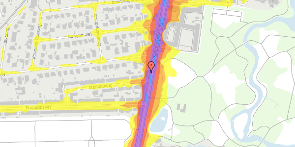 Trafikstøjkort på Søndre Fasanvej 18A, kl. , 2000 Frederiksberg