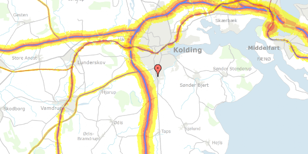 Trafikstøjkort på Springbjerg 60, 6000 Kolding