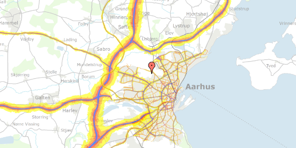 Trafikstøjkort på Haveforeningen Marienlyst 130, 8200 Aarhus N