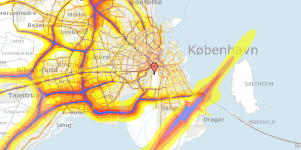 Trafikstøjkort på Islands Brygge 38B, st. th, 2300 København S