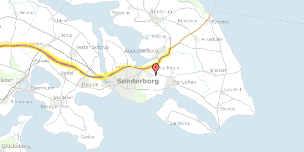 Trafikstøjkort på Storkemosevej 11, 6400 Sønderborg