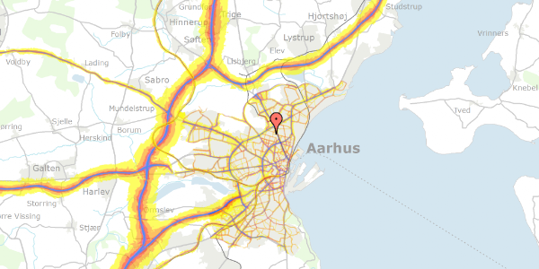 Trafikstøjkort på Arendalsvej 7, 8200 Aarhus N