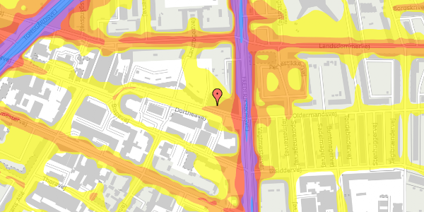 Trafikstøjkort på Dortheavej 2, 4. 15, 2400 København NV