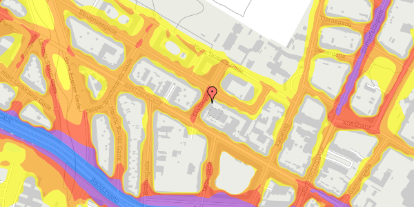 Trafikstøjkort på Skyttegade 5, 3. th, 2200 København N