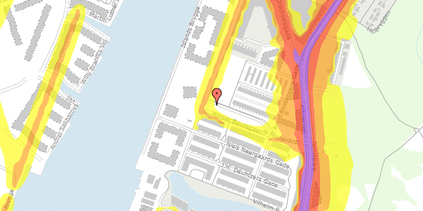 Trafikstøjkort på Islands Brygge 99, 2300 København S