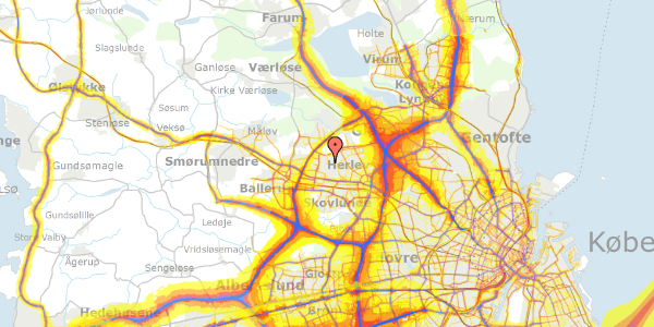 Trafikstøjkort på Klausdalsbrovej 615, 2750 Ballerup