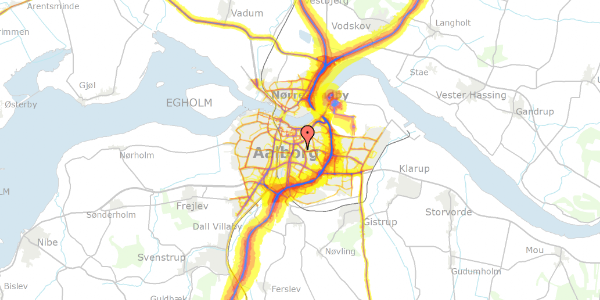 Trafikstøjkort på Plateauet 88, 9000 Aalborg