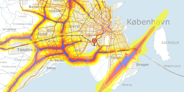 Trafikstøjkort på Hf. Kalvebod 109, 2450 København SV