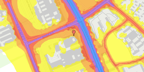 Trafikstøjkort på Nehrus Allé 1, 8200 Aarhus N