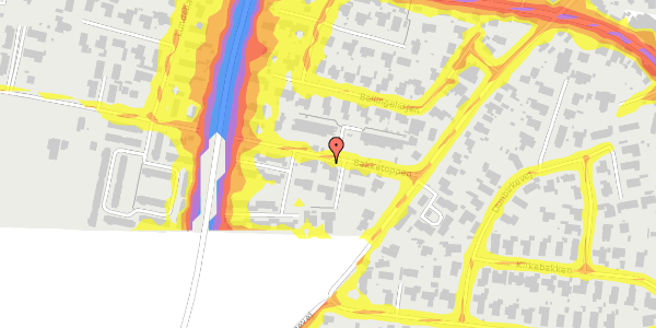 Trafikstøjkort på Bakketoppen 18, 5250 Odense SV