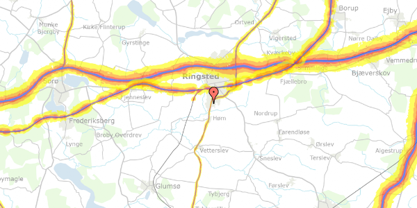 Trafikstøjkort på Bengerds Alle 16, . 7, 4100 Ringsted