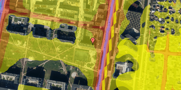 Trafikstøjkort på C.F. Møllers Allé 86, 3. th, 2300 København S