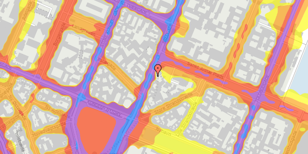 Trafikstøjkort på Bredgade 20, 4. , 1260 København K