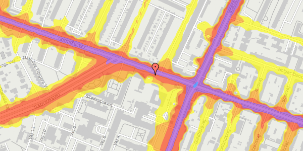 Trafikstøjkort på Godthåbsvej 79B, 2. , 2000 Frederiksberg