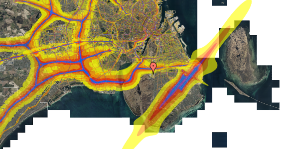 Trafikstøjkort på Else Alfelts Vej 32A, st. tv, 2300 København S