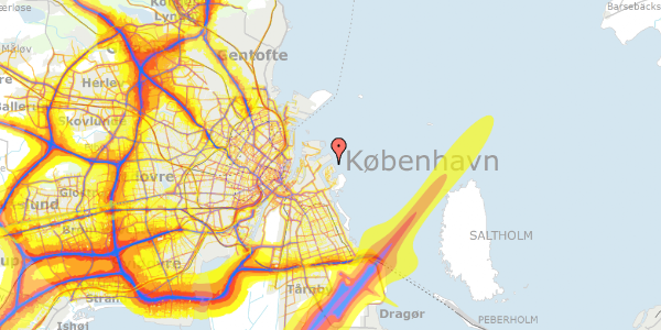 Trafikstøjkort på U-Vej 10, 2300 København S