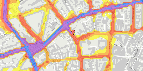 Trafikstøjkort på Grønnegade 63, 8000 Aarhus C