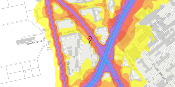 Trafikstøjkort på Tagensvej 241B, 2400 København NV