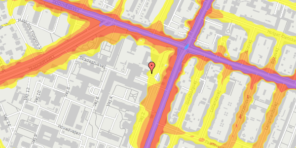 Trafikstøjkort på Vej 2 3A, 2000 Frederiksberg