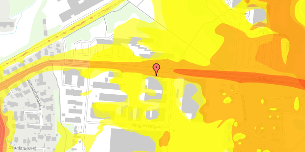 Trafikstøjkort på Nymøllevej 76, st. , 2800 Kongens Lyngby