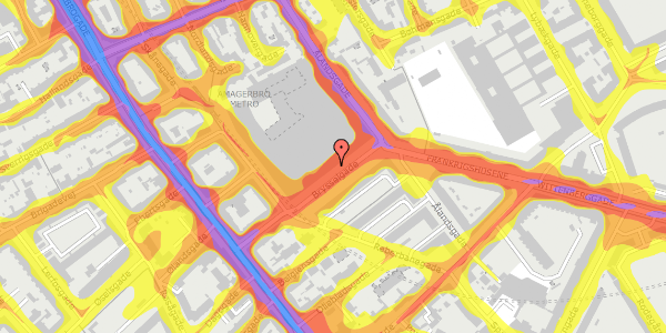 Trafikstøjkort på Brysselgade 7, 2300 København S