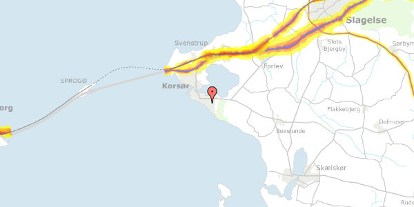 Trafikstøjkort på Strandparken 14, 4220 Korsør