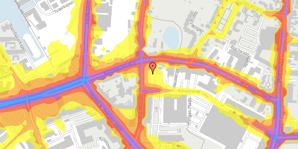 Trafikstøjkort på Tolderlundsvej 17C, 5000 Odense C