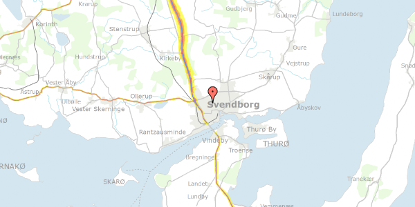 Trafikstøjkort på Havelund 48, 5700 Svendborg