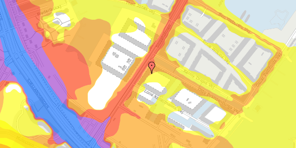 Trafikstøjkort på Lone Kellermanns Vej 15, 2. th, 2450 København SV