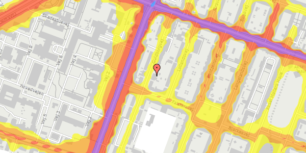 Trafikstøjkort på Guldborgvej 22, 2000 Frederiksberg