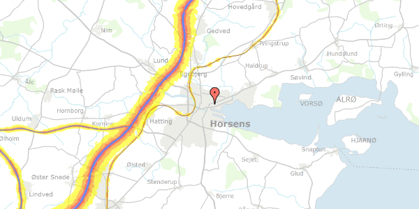 Trafikstøjkort på Kamtjatka 13, st. 11, 8700 Horsens