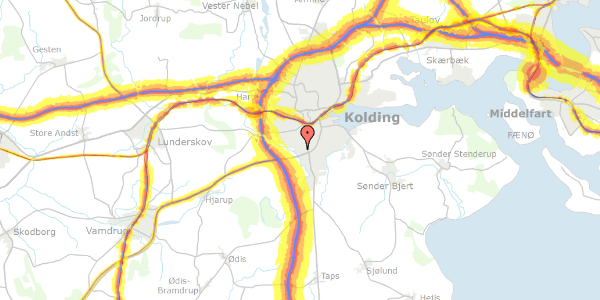 Trafikstøjkort på Hørparken 130, 6000 Kolding