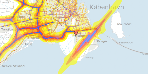 Trafikstøjkort på Granatvej 15, 2770 Kastrup