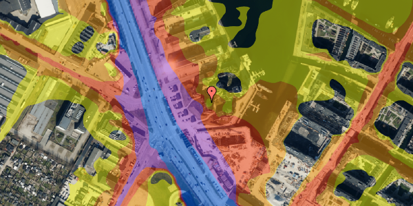 Trafikstøjkort på Frederikskaj 2B, 2450 København SV