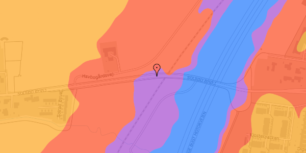 Trafikstøjkort på Havbogårdsvej 4, 2680 Solrød Strand