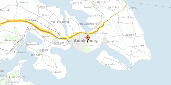 Trafikstøjkort på Store Skovly 54, 6400 Sønderborg