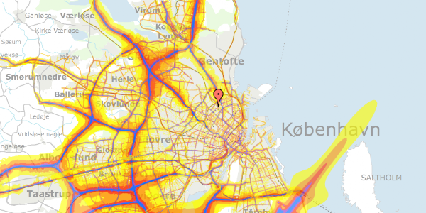 Trafikstøjkort på Vingelodden 1F, 2200 København N