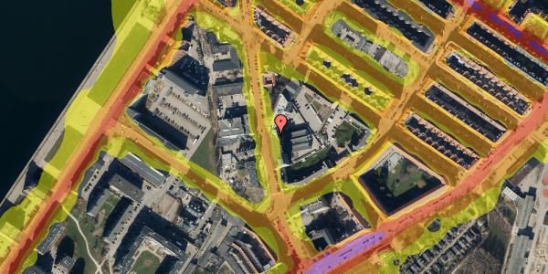 Trafikstøjkort på Snorresgade 17, 4. , 2300 København S